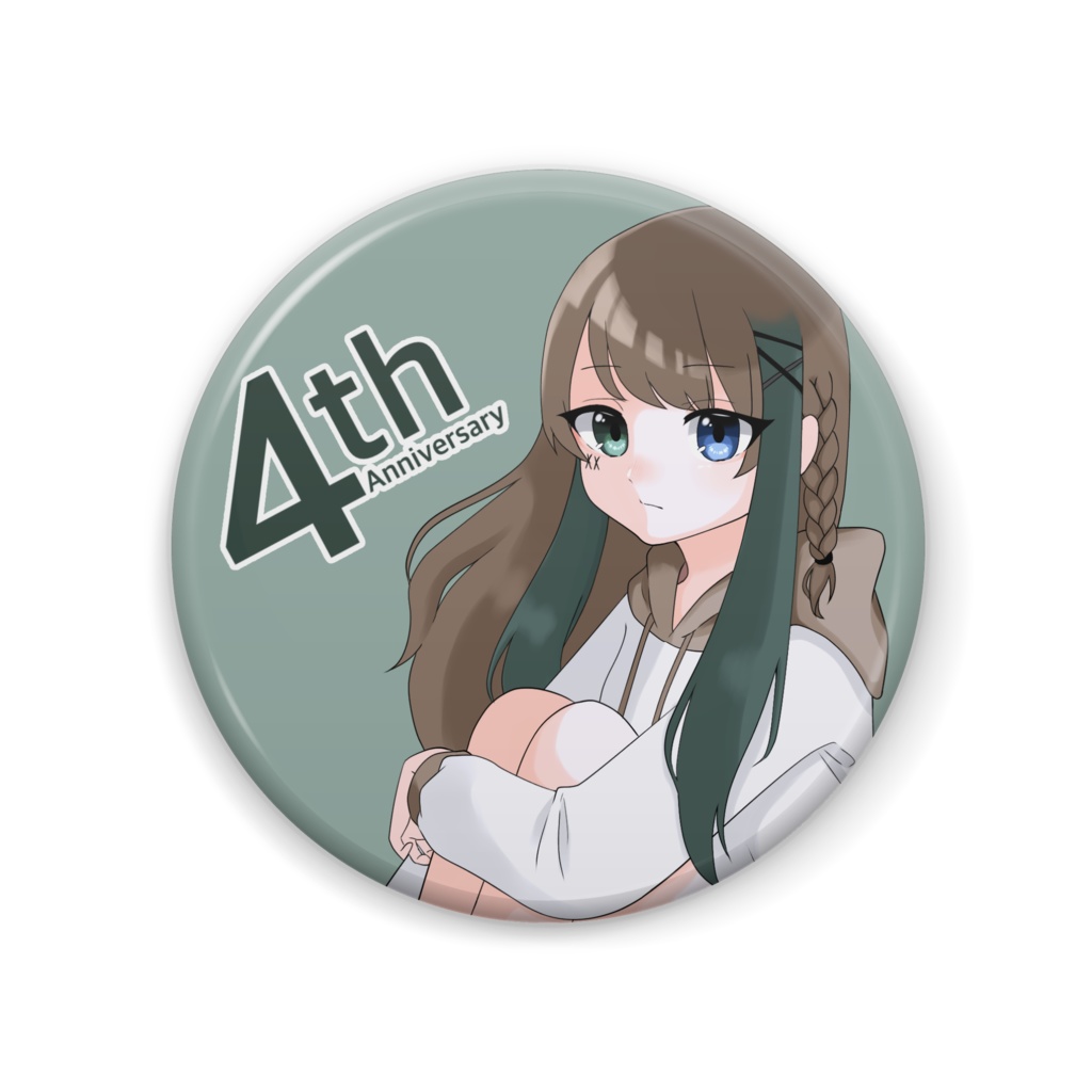 【4周年】かなとの活動初期アイコン風缶バッジ