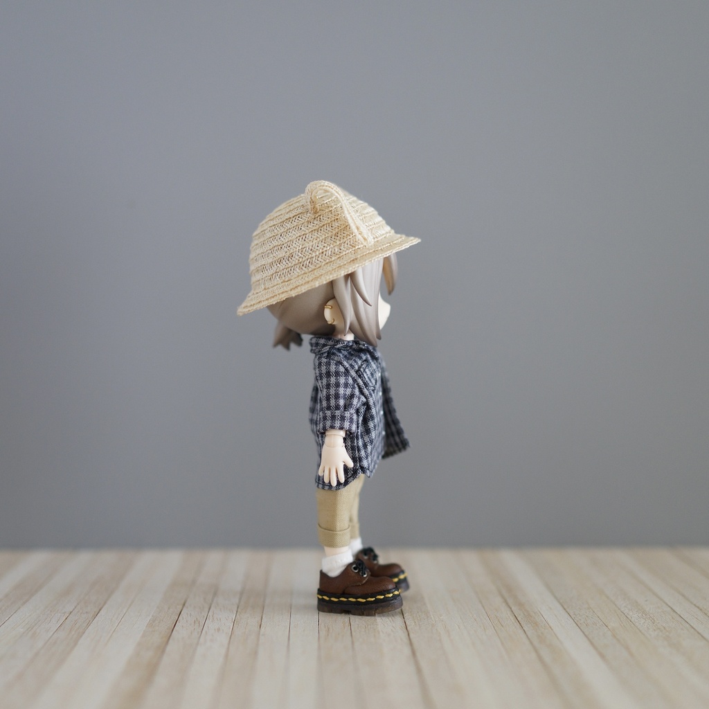 【参考】たれ耳麦わら帽子(中サイズ/15cm/きなり)