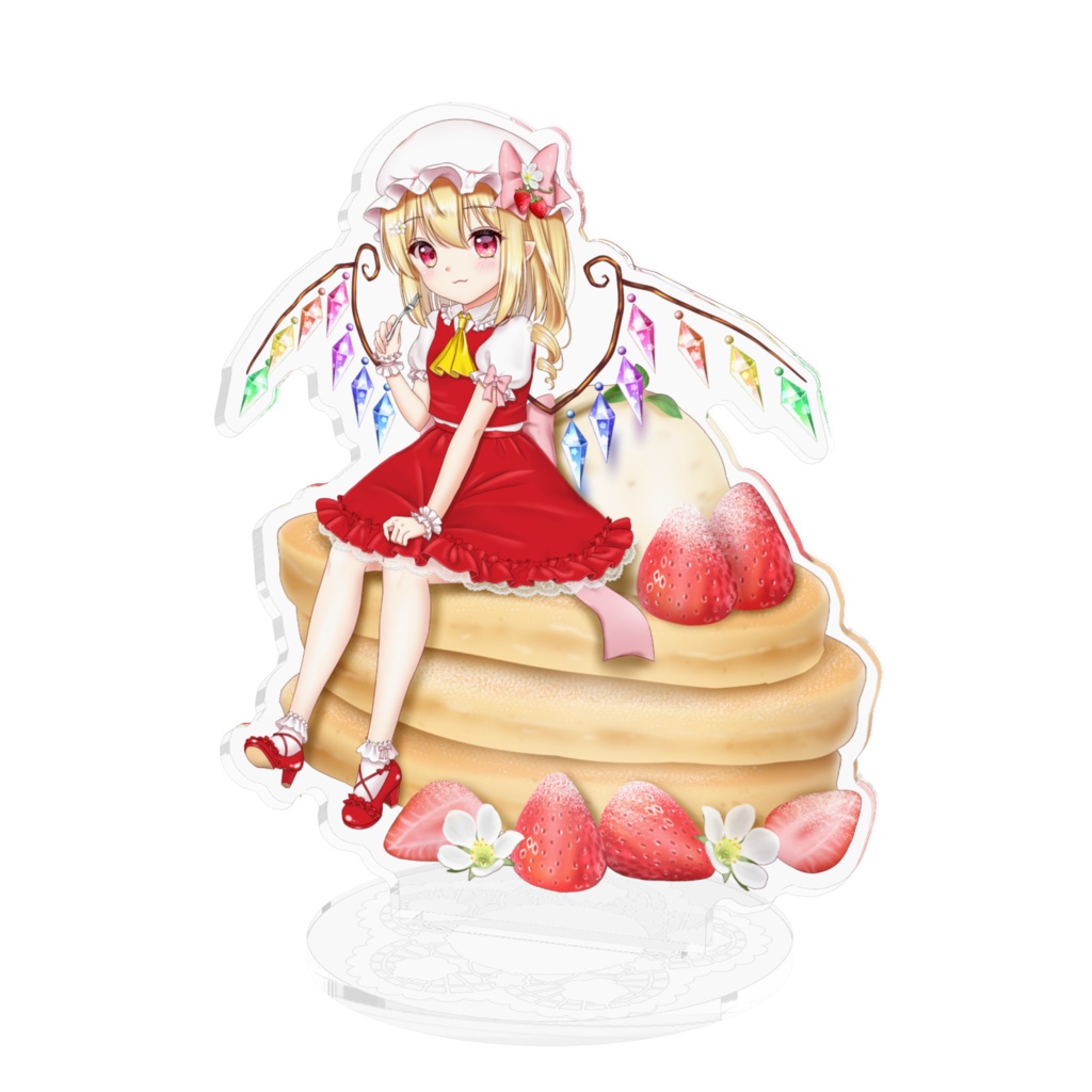 いちごのパンケーキとフラン