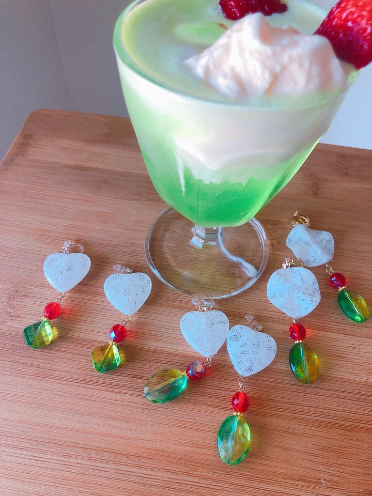 ヒプマイ・白膠木簓イメージイヤリング⑥クリームソーダ