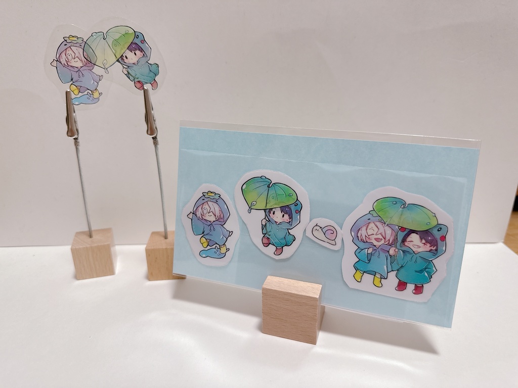 あめとちちたち　クリアステッカー