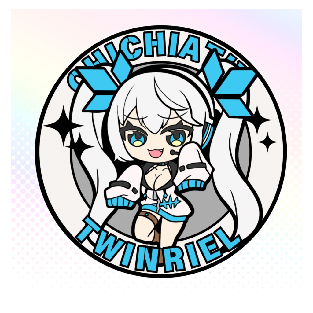 乳圧ラバスト風ステッカー 80mm