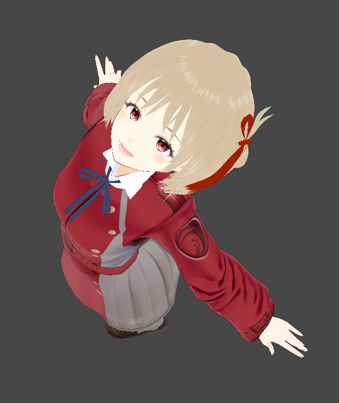 【VRoidStudio1.12.0】リコリスリコイル風 制服(錦木千束+井ノ上たきなver)試作品
