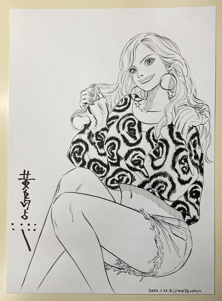『黄色い耳(((胎教)))』twitterリプ企画原画【なっちゅ】サイン入り