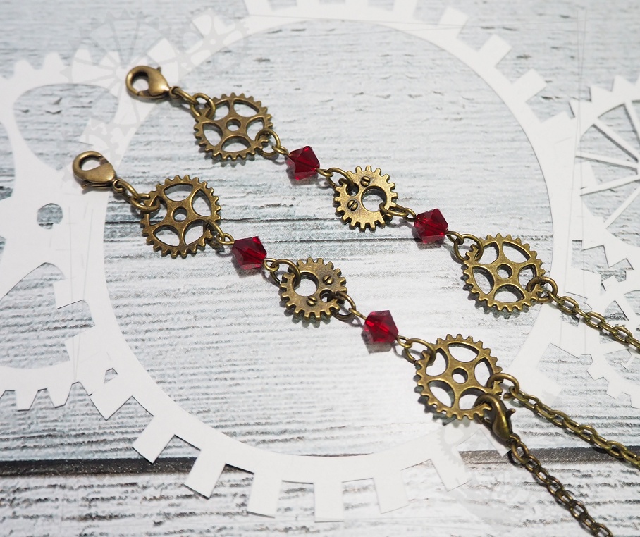 歯車と揺れる蜘蛛のマルチチェーン(眼鏡、マスク) 2種