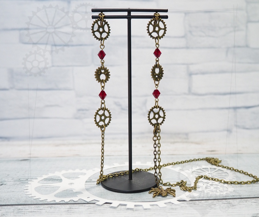 歯車と揺れる蜘蛛のマルチチェーン(眼鏡、マスク) 2種