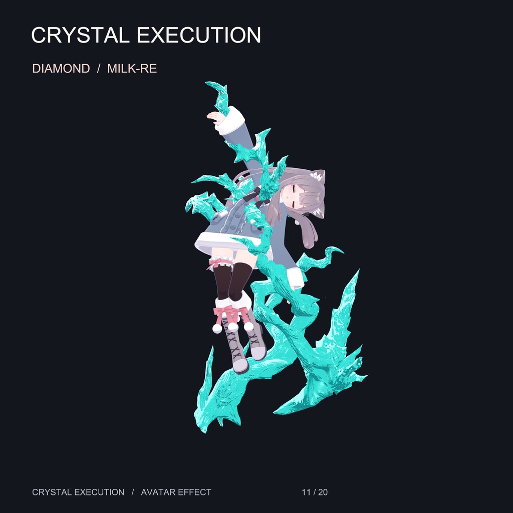【20アバター対応・16色】水晶処刑 - Crystal Execution【midaris拡張】