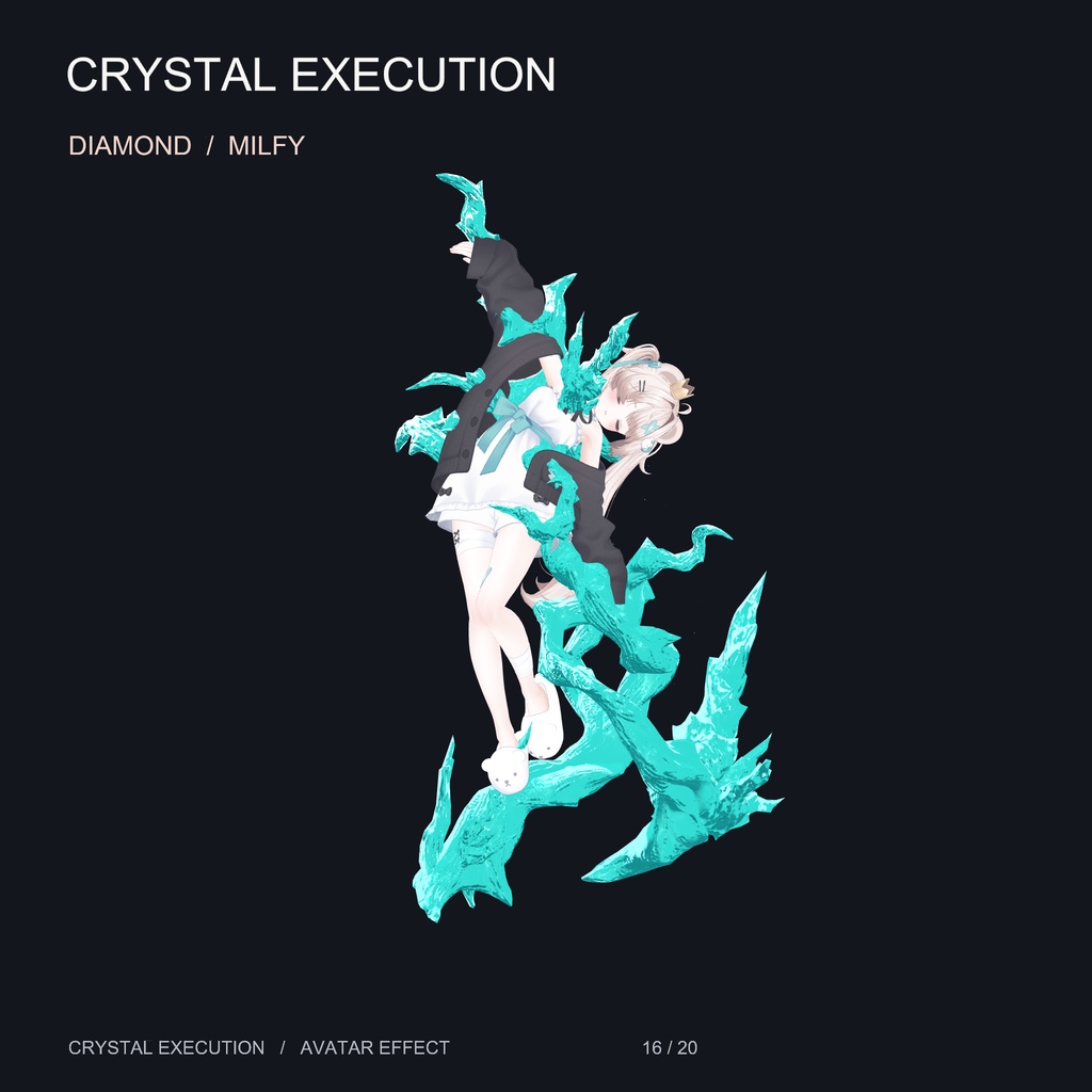 【20アバター対応・16色】水晶処刑 - Crystal Execution【midaris拡張】