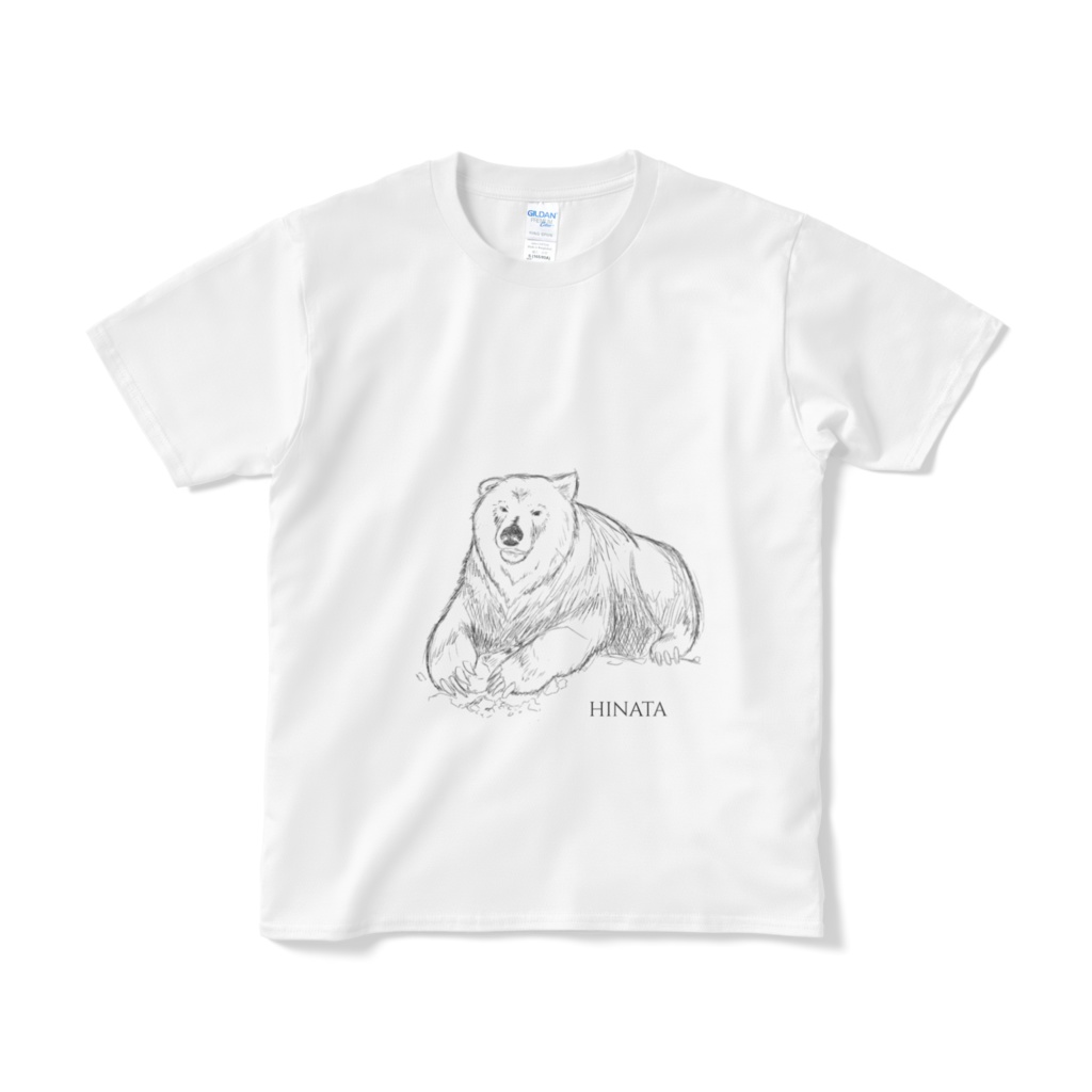エゾヒグマの絵Tシャツ