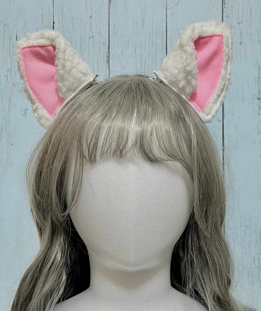 白猫ちゃん衣装セット(猫耳・オシッポ付)