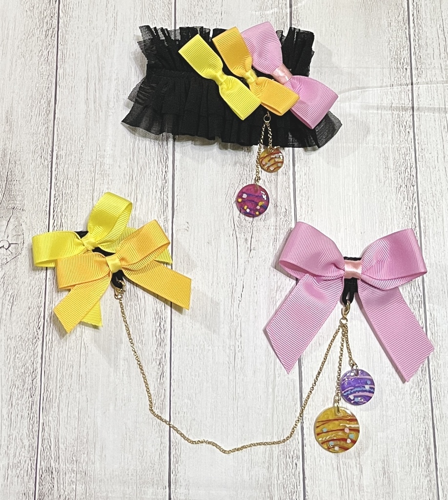 水風船風バルーンワンピース*黒×赤