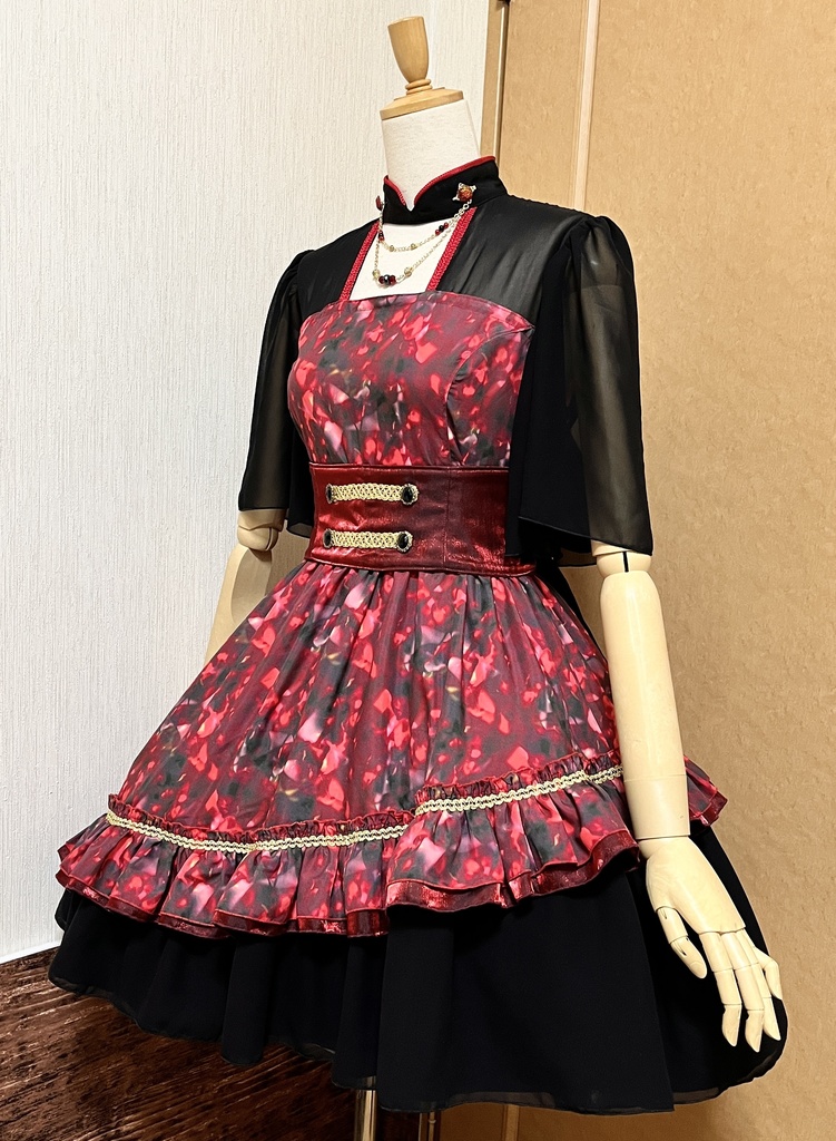 ルビー風ワンピースセット(半袖)