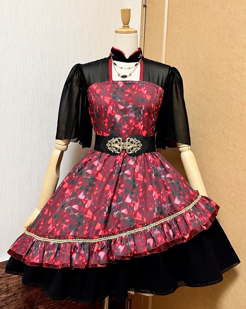 ルビー風ワンピースセット(半袖)