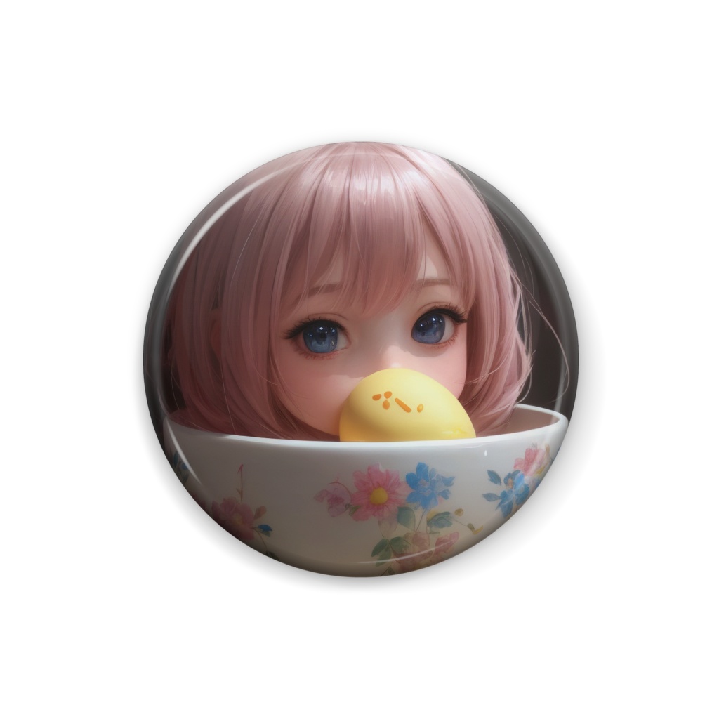 缶バッジ [茶碗娘]