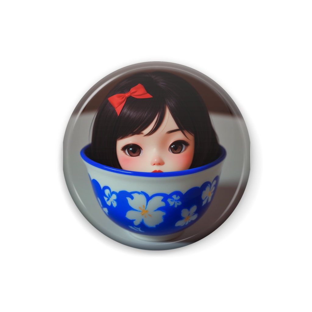 缶バッジ [茶碗娘]