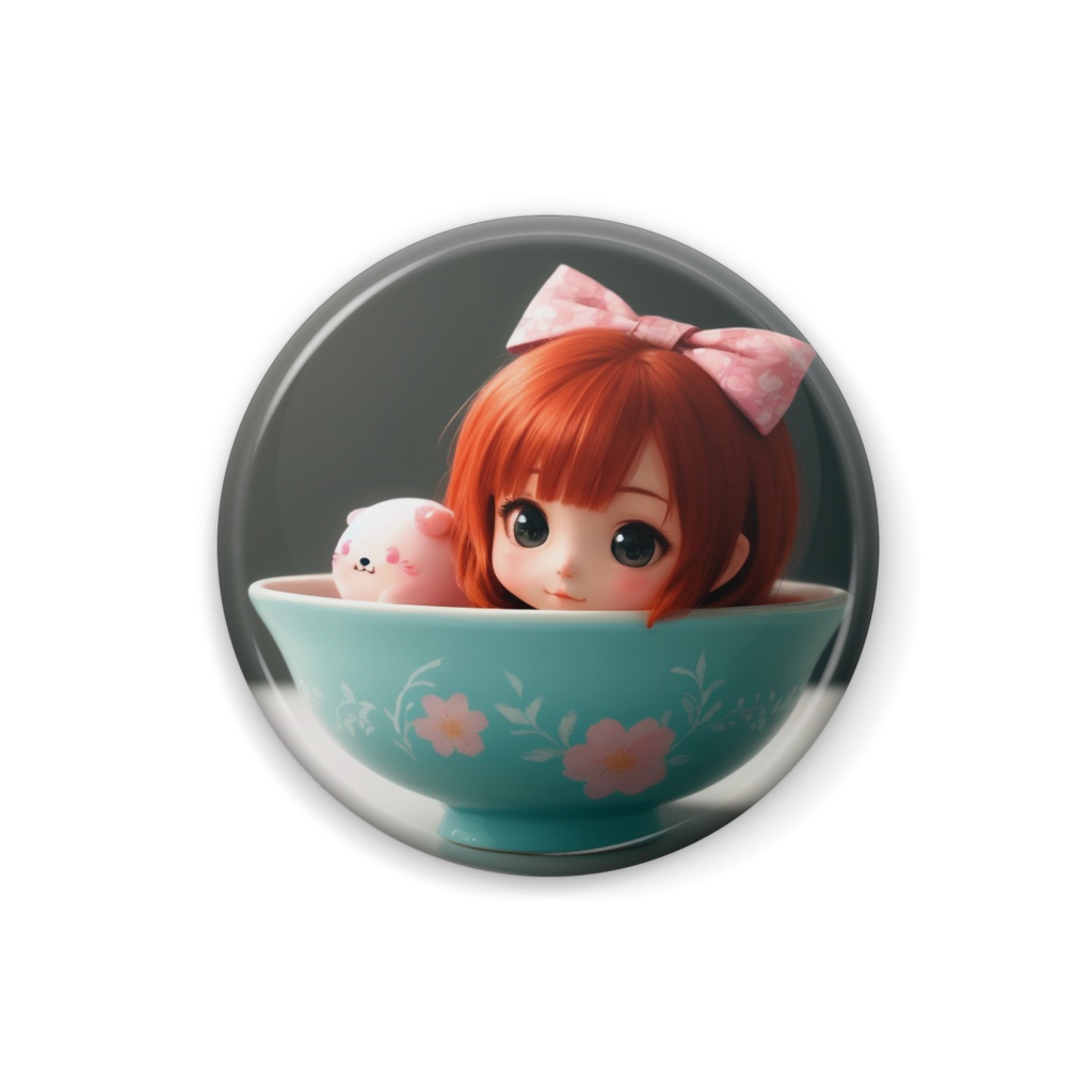 缶バッジ [茶碗娘]