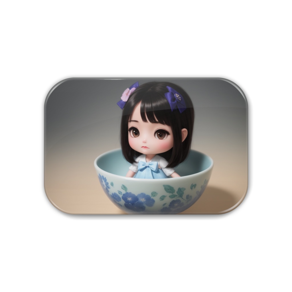 缶バッジ [茶碗娘]