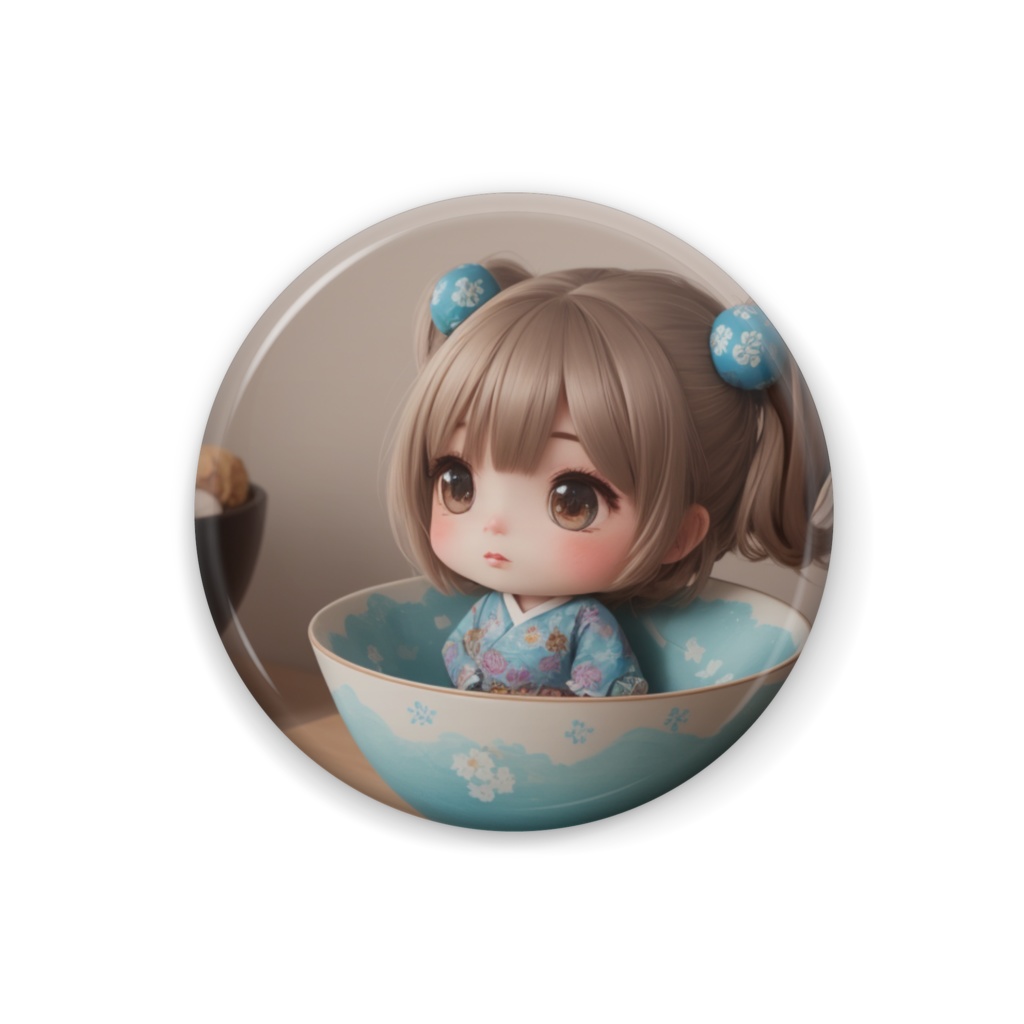 缶バッジ [茶碗娘]