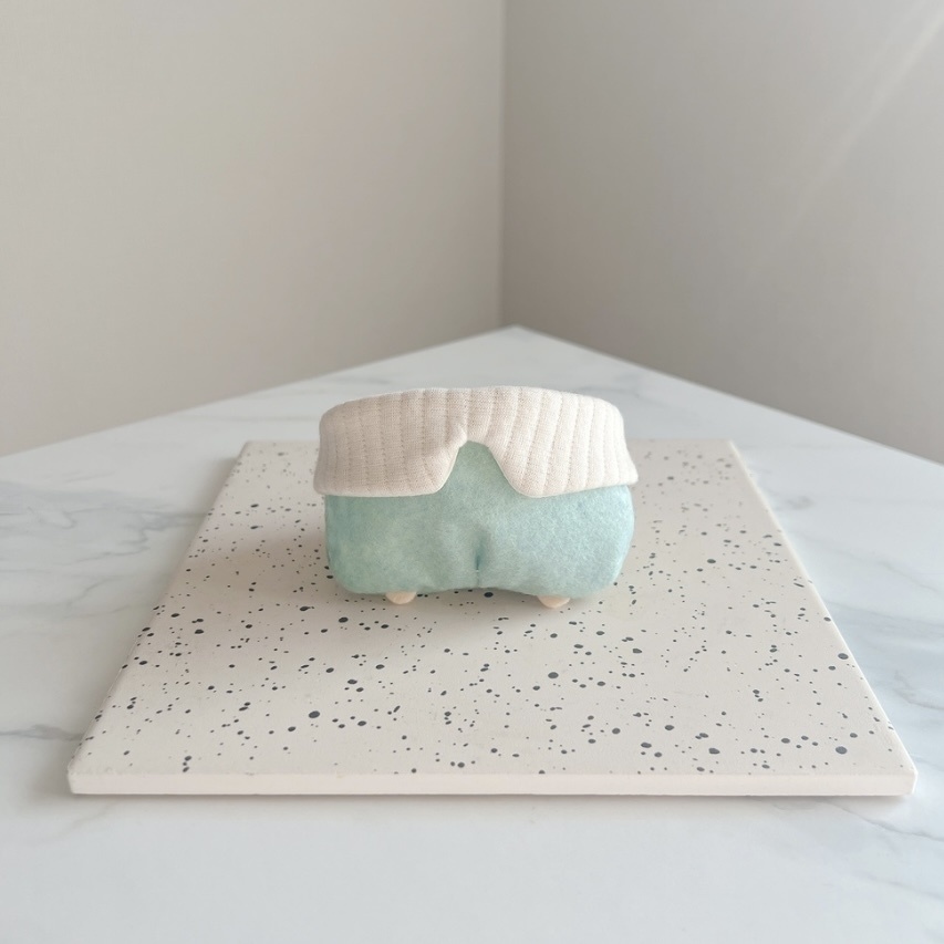 空色ばぶみロンパース+スタイセット