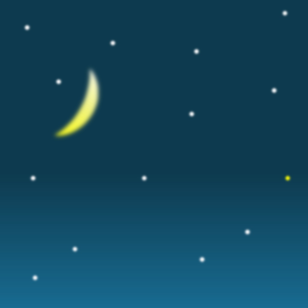 三日月のある夜空