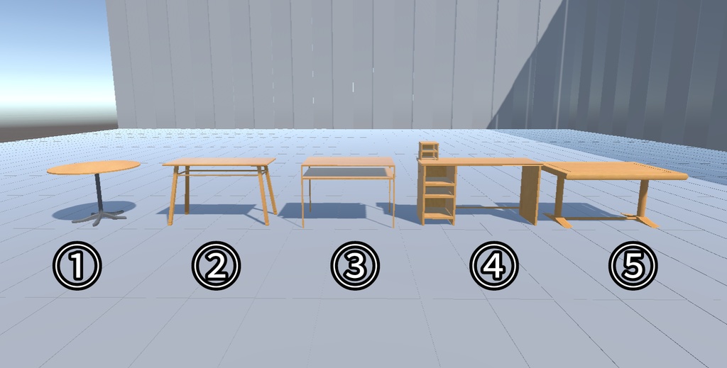 木製テーブル 〈5つセット〉無料