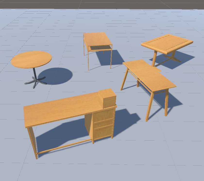 木製テーブル 〈5つセット〉無料