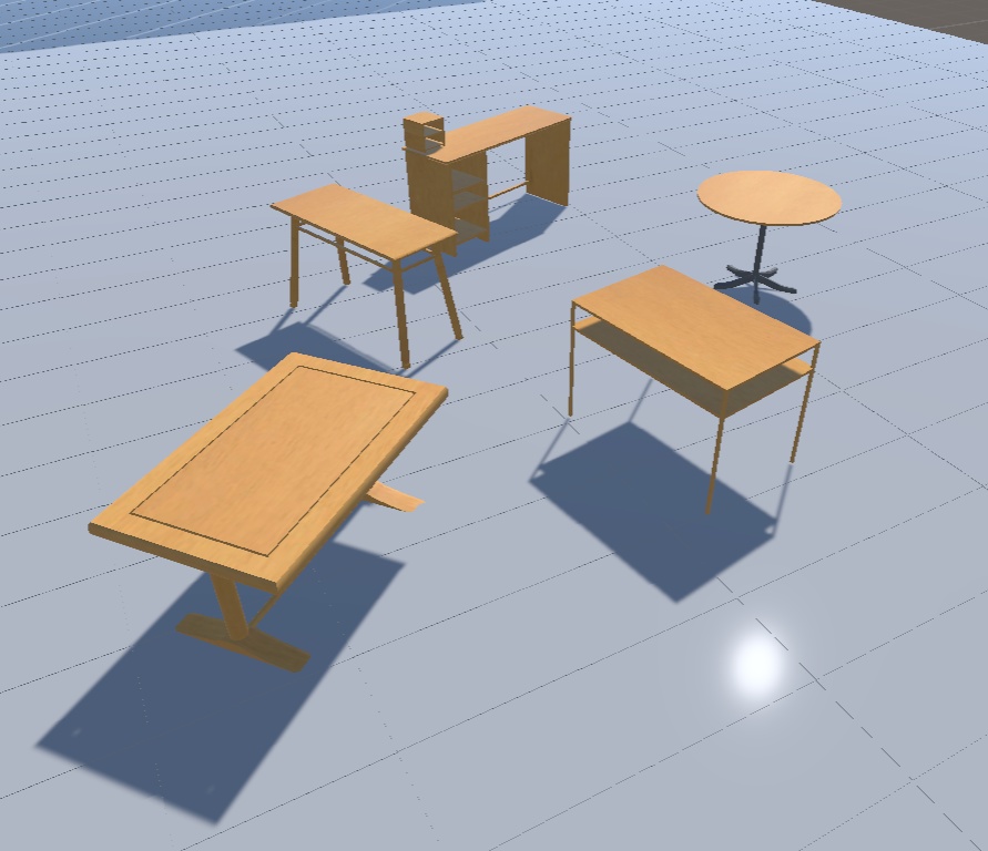 木製テーブル 〈5つセット〉無料