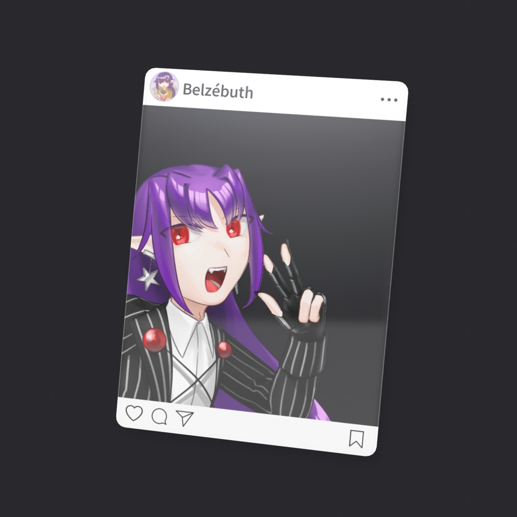 ベルゼビュートSNS風クリアカード