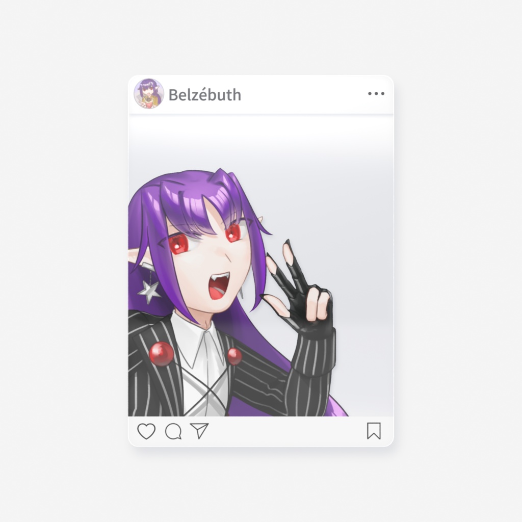 ベルゼビュートSNS風クリアカード