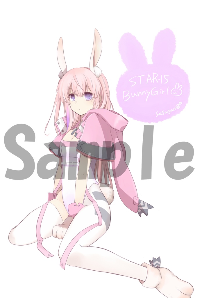 バニー戦術人形クリアファイル3種【ウェルロッドMkII 】【ST AR-15】【AK-12】