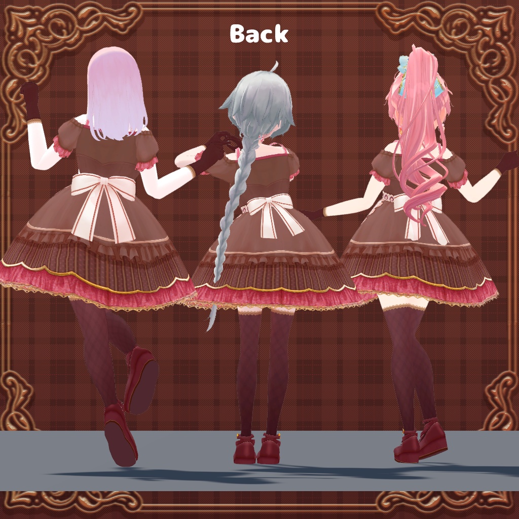 薄荷/LSbody/くろなつ/ここあ 対応【ワンピ/靴のモデル追加】バレンタインドレス🎀