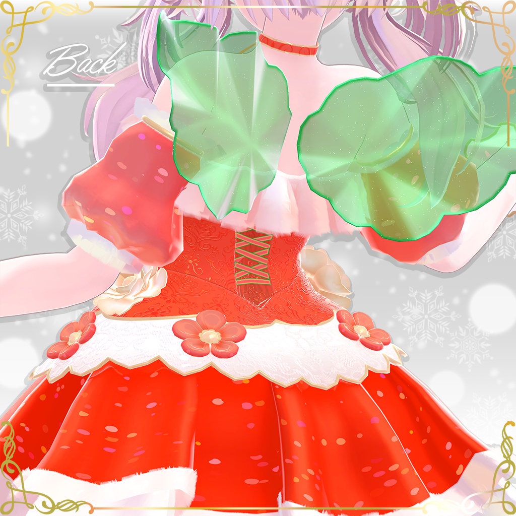 【無料】Flower Fairy Dress専用 クリスマスVerマテリアル(9アバター対応)※モデル別売り