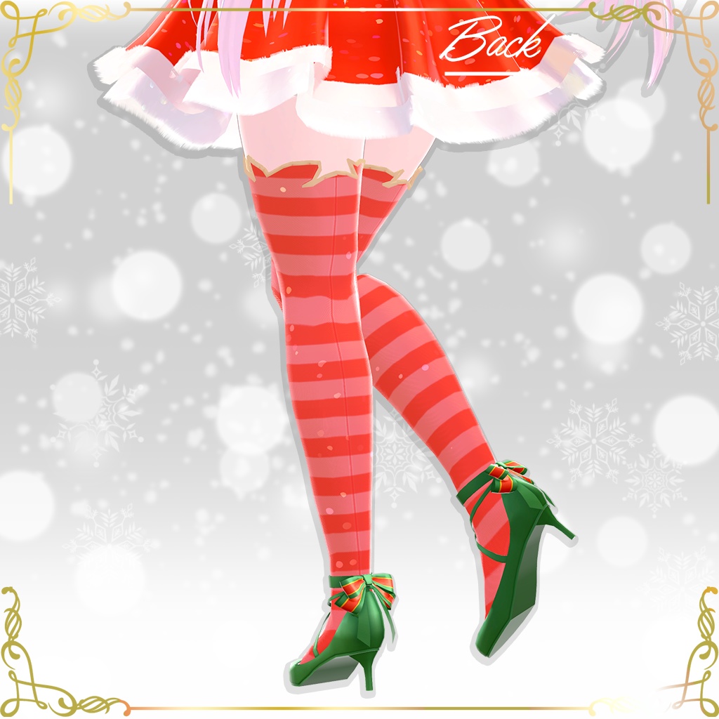 【無料】Flower Fairy Dress専用 クリスマスVerマテリアル(9アバター対応)※モデル別売り