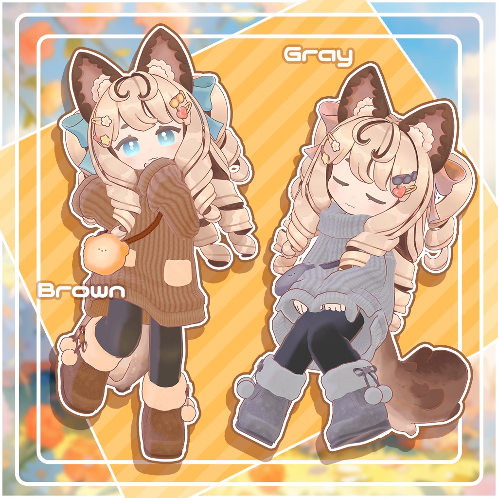 おでかけふわもこニットセット!×9色【ビスキュイ・ラングドシャ専用】