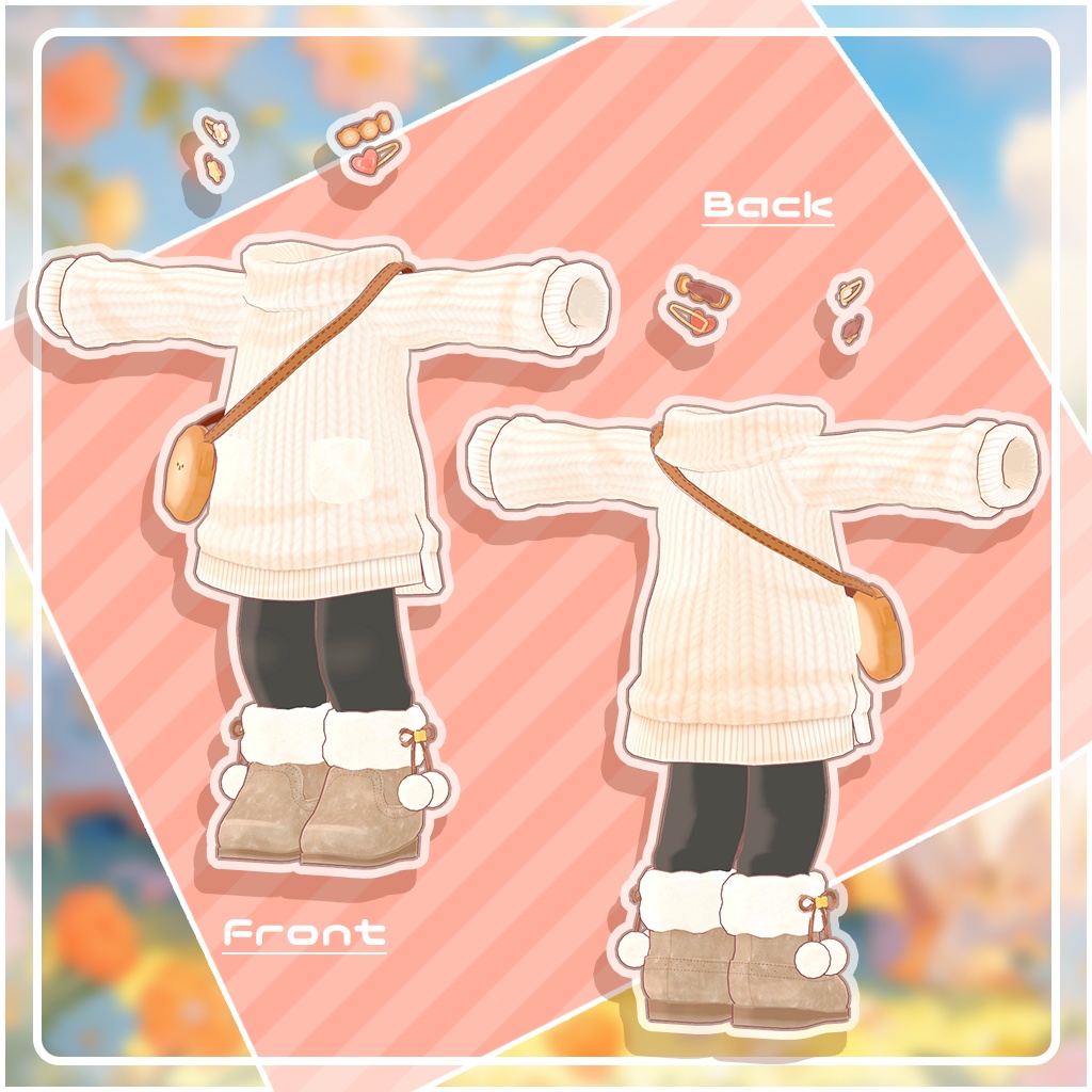 おでかけふわもこニットセット!×9色【ビスキュイ・ラングドシャ専用】