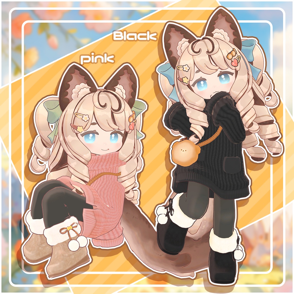 おでかけふわもこニットセット!×9色【ビスキュイ・ラングドシャ専用】