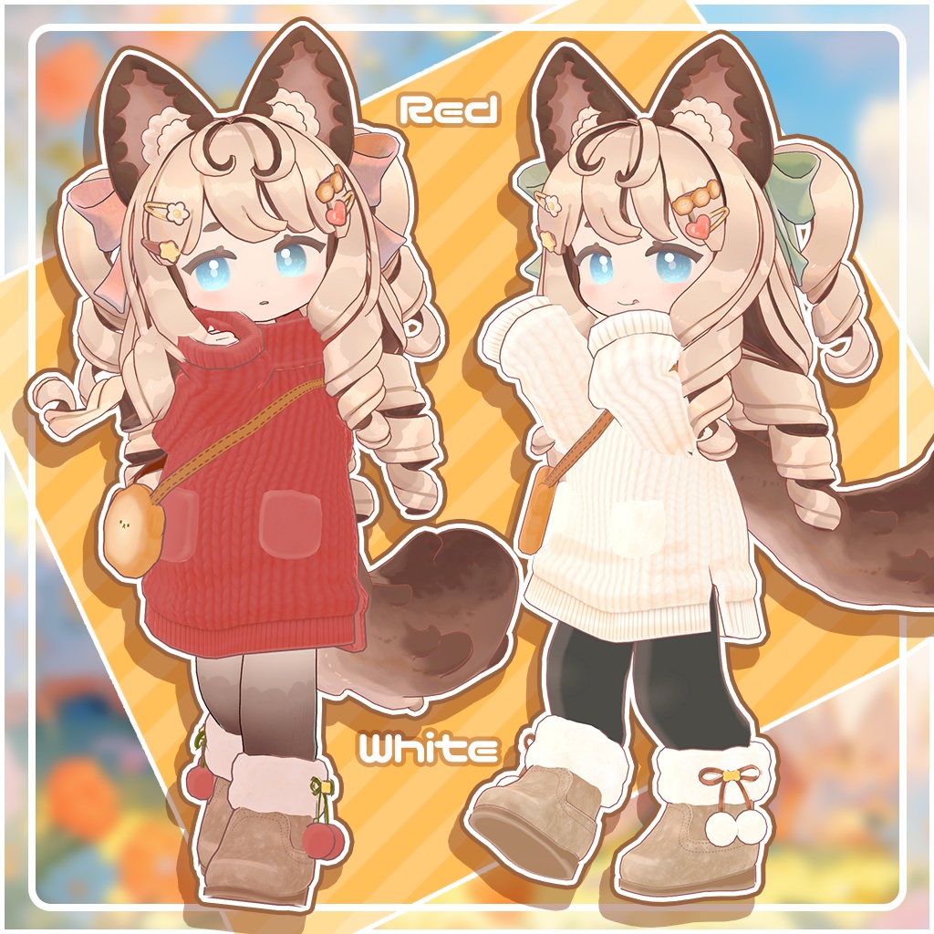 おでかけふわもこニットセット!×9色【ビスキュイ・ラングドシャ専用】