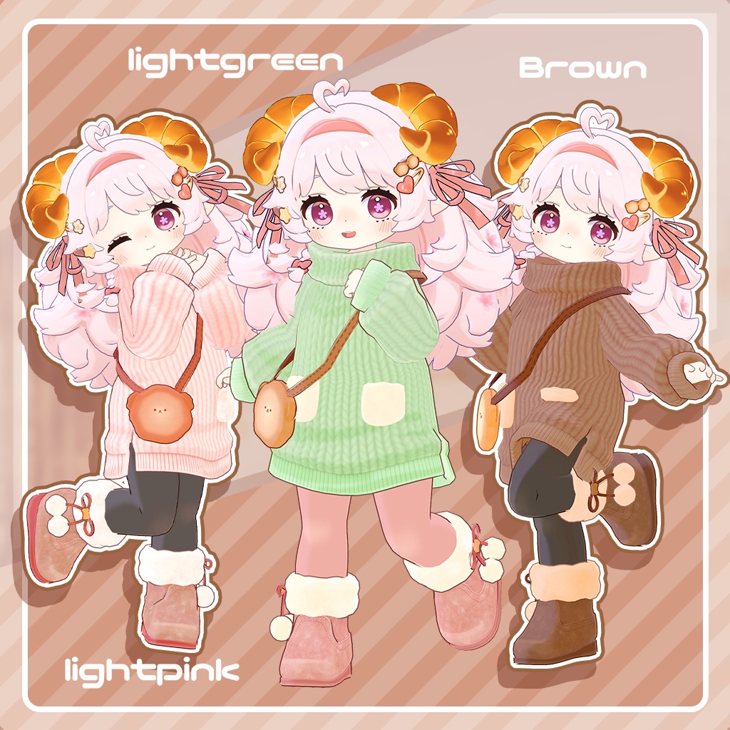 おでかけふわもこニットセット!×9色【コロネ専用】