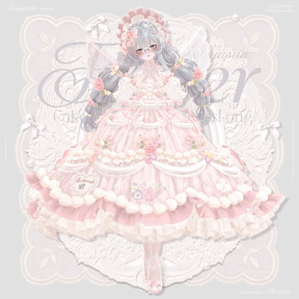【販売記念セール🌷】FlowerCakePrincess & FlowerPrincessLong ‐お花とケーキのお姫様ドレス&ヘア【単品あり】
