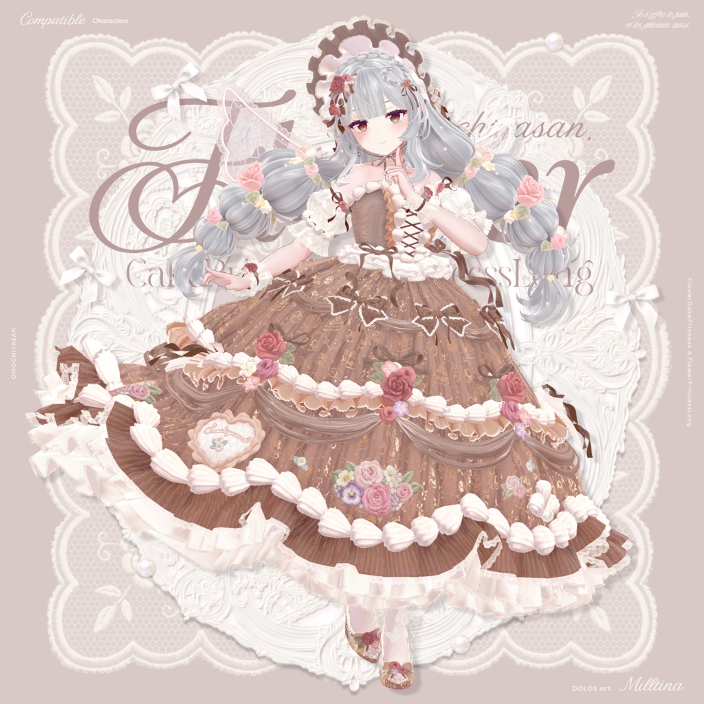 【販売記念セール🌷】FlowerCakePrincess & FlowerPrincessLong ‐お花とケーキのお姫様ドレス&ヘア【単品あり】