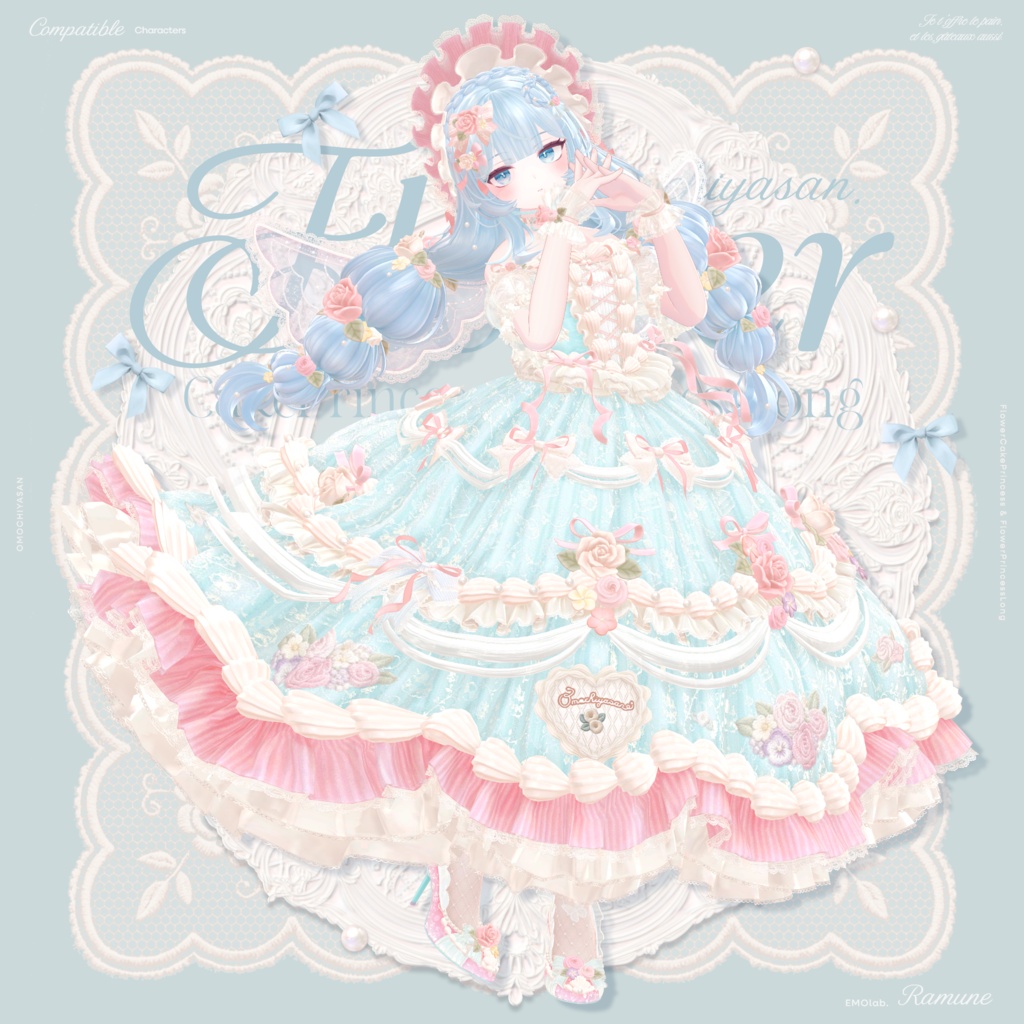 【販売記念セール🌷】FlowerCakePrincess & FlowerPrincessLong ‐お花とケーキのお姫様ドレス&ヘア【単品あり】