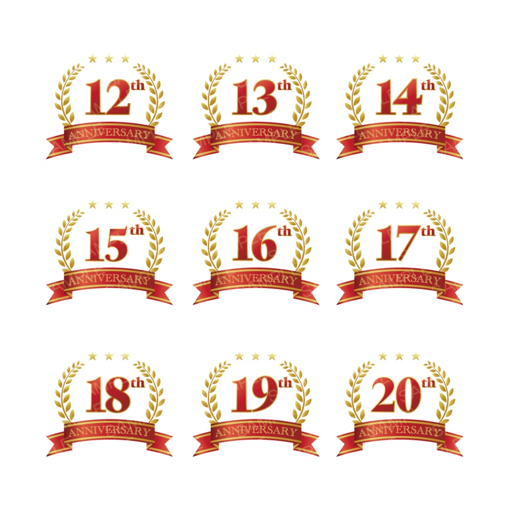 周年記念ロゴ11周年〜20周年【PNG+SVG】