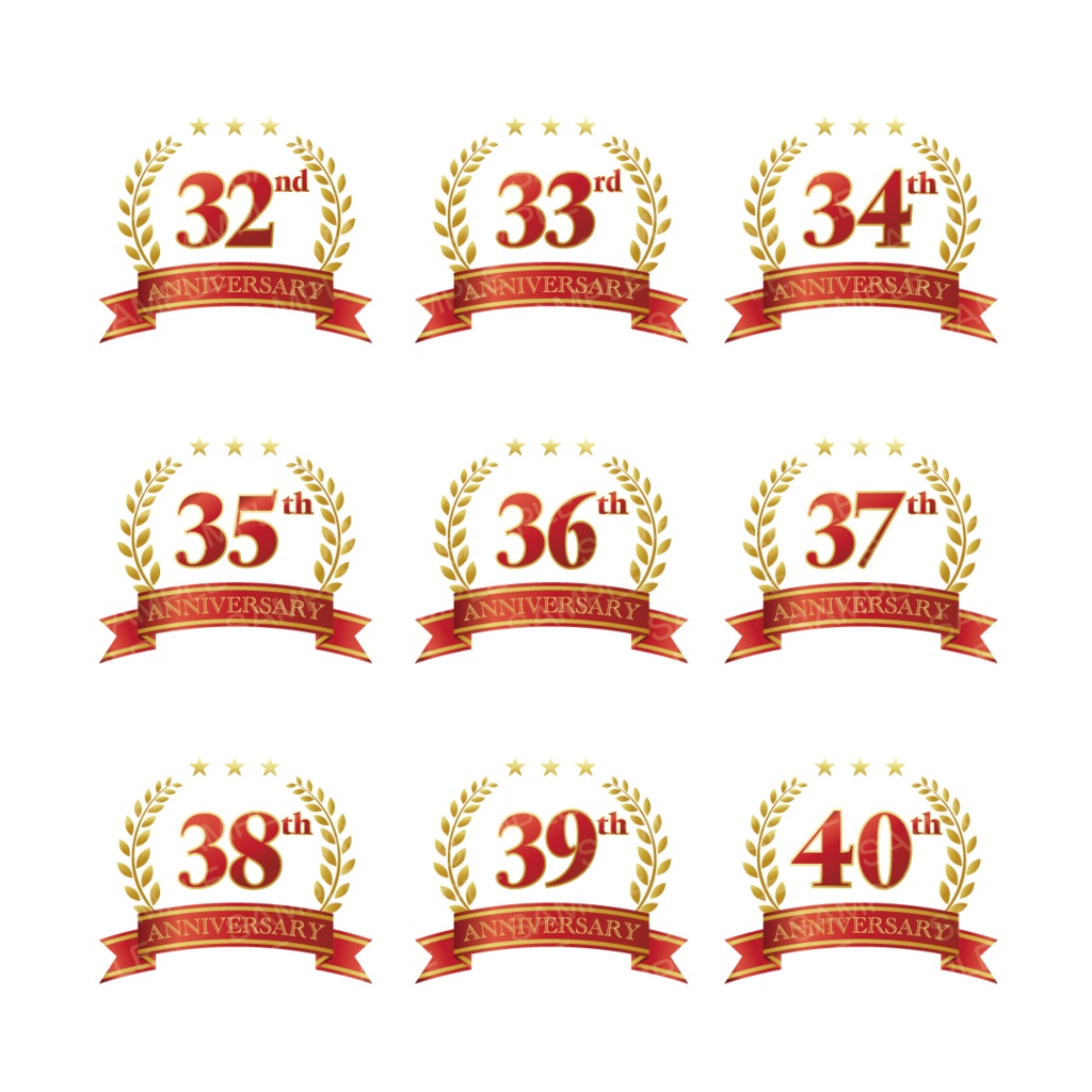 周年記念ロゴ31周年〜40周年【PNG+SVG】