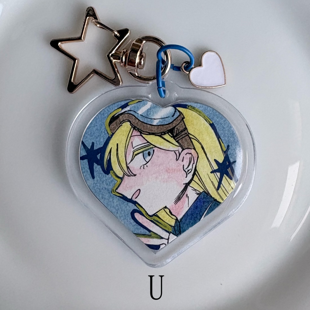 原画キーホルダー Q ~U