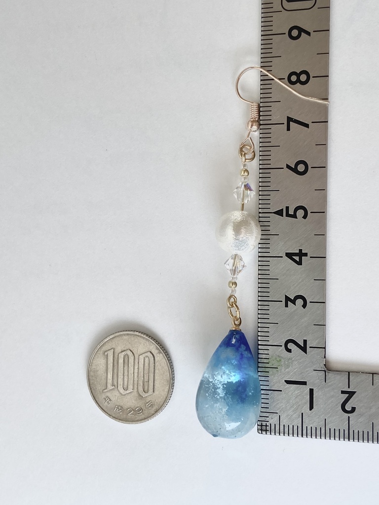 【受注生産】空のしずくピアス【イヤリング変更可】