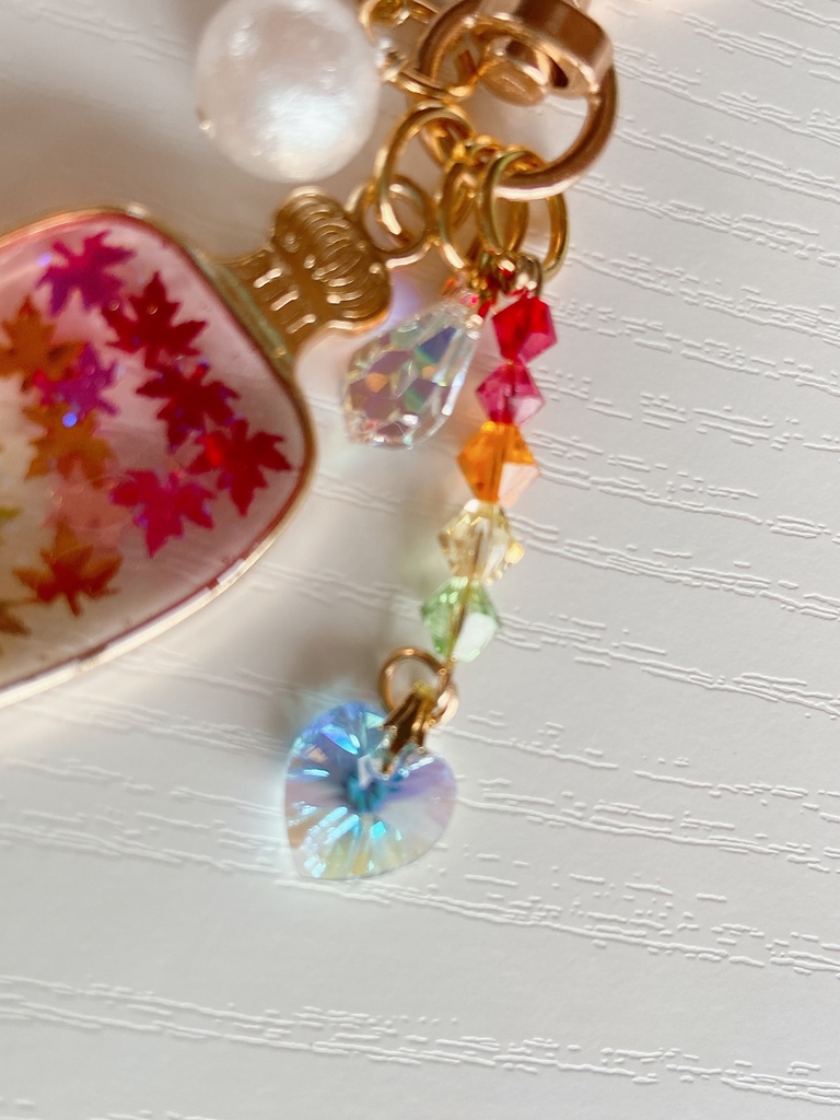 【9月11日21時頃〜販売開始】紅葉グラデーションキーチャーム