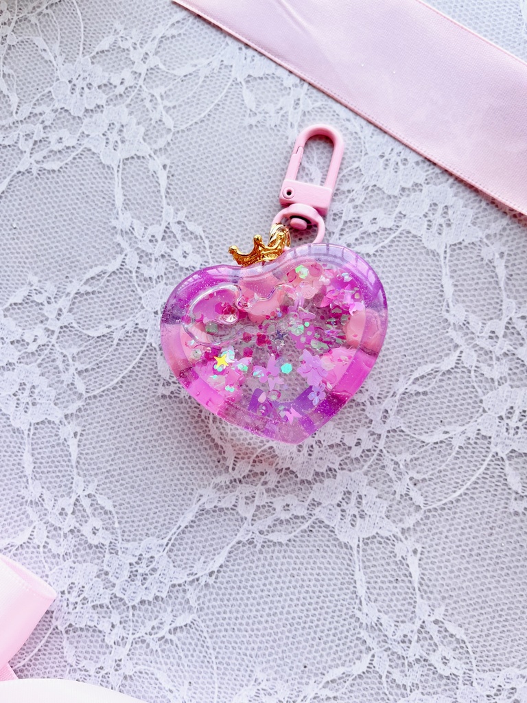 お花たっぷりフラワーシェイカーキーホルダー