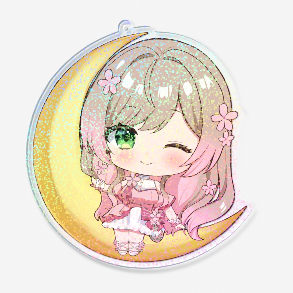 【きげさくバースデー2025】アクリルキーホルダー〜おつきさまと一緒にまったり♪
