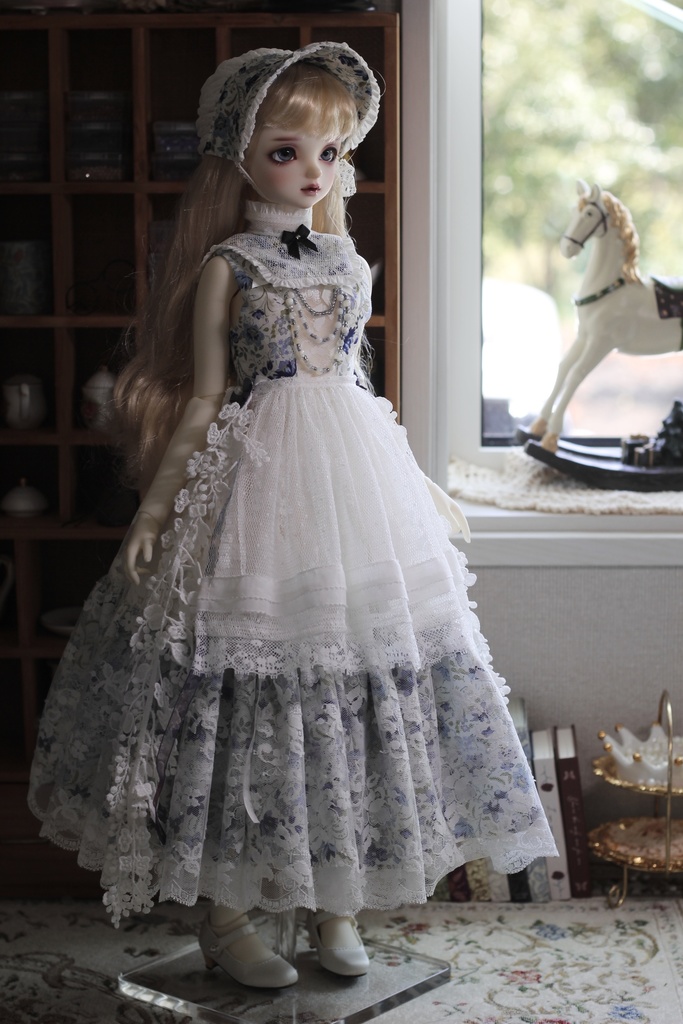 【M様専用】SD〜SD13女の子用ワンピースセット(ブルー小花柄)