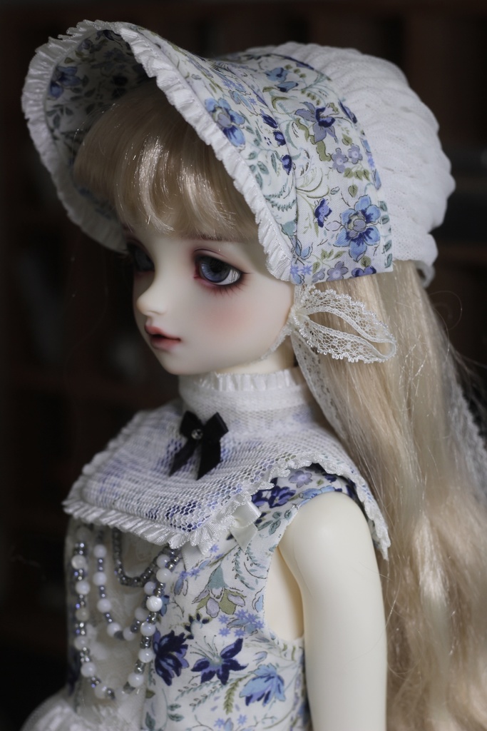 SD〜SD13女の子用ワンピースセット(ブルー小花柄)